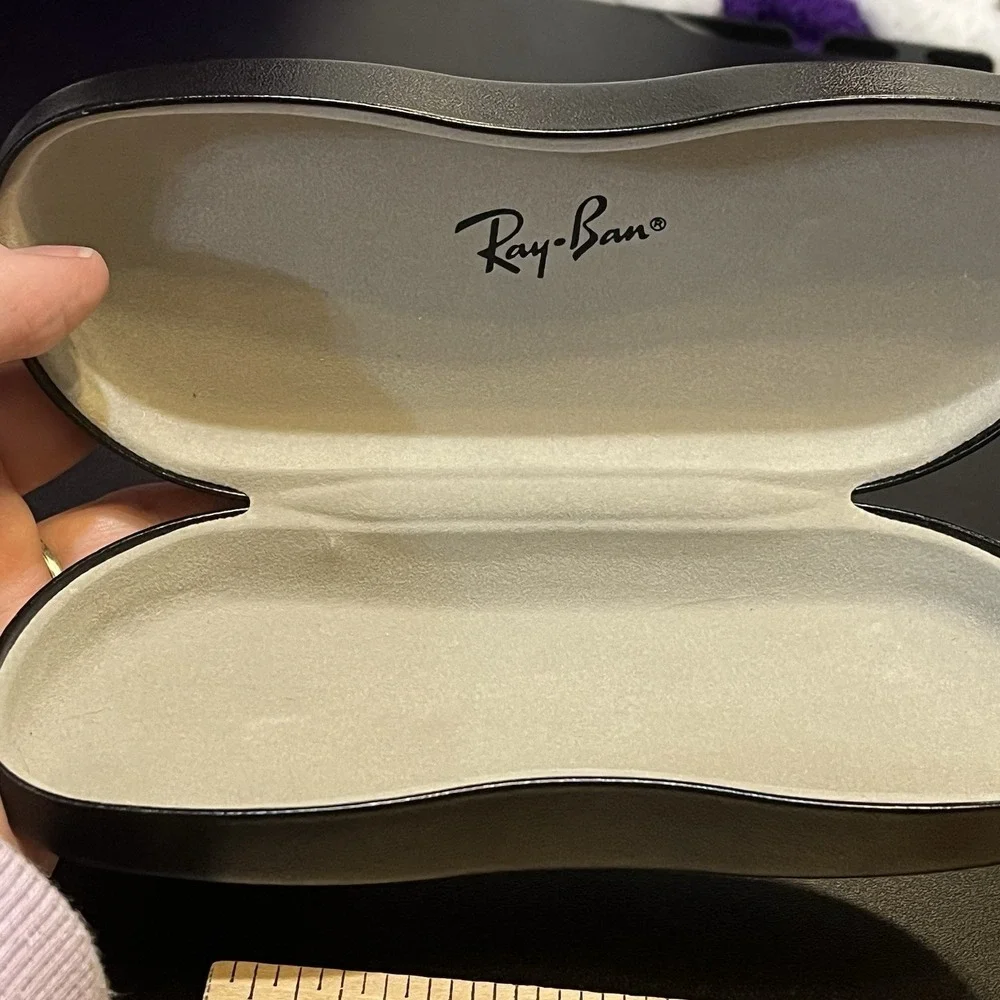 Ray Ban Glasses Clamshell Case Eyeglasses Black Sunglasses Hard Case Only